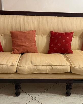 Divano in stile inglese con 2 poltrone