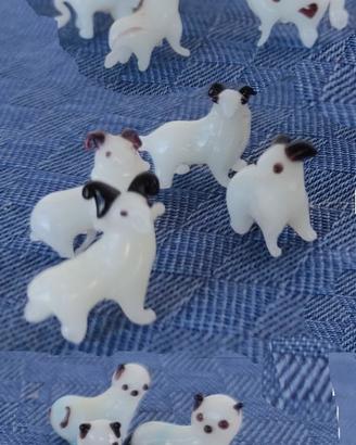 Lotto 12 mini animali animaletti vetro di Murano
