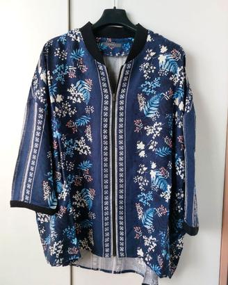 Blusa Esprit con cerniera e manica 3/4