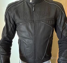 Giacca da moto Triumph pelle traforata tg 48