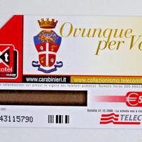 Scheda telefonica Carabinieri - OVUNQUE PER VOI