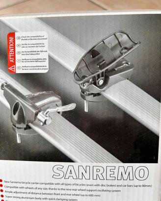 Portabici per barre portatutto auto