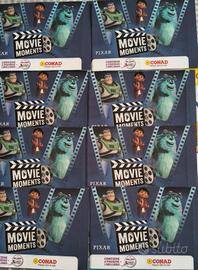 8 bustine di figurine intatte Disney Pixar 