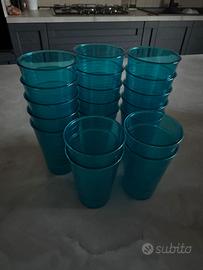 19 bicchieri azzurri Zara Home