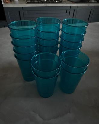 19 bicchieri azzurri Zara Home