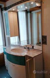 Mobile bagno in legno laccato bicolore 