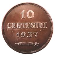 Moneta 10 cent. RSM ANNO 1937