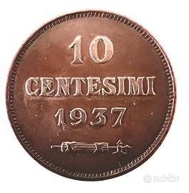 Moneta 10 cent. RSM ANNO 1937