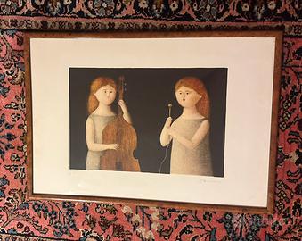quadro  di Antonio Bueno “Concertino” con cornice