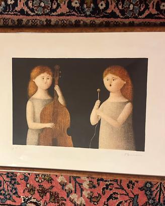 quadro  di Antonio Bueno “Concertino” con cornice