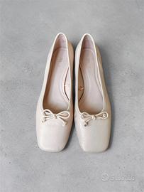 Ballerine con tacco basso Zara rosa cipria