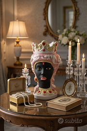 Testa di Moro Siciliana Donna Nera Ceramica