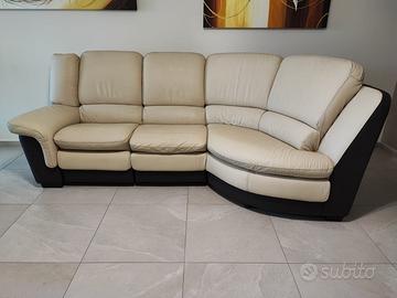 Divano 4 posti in pelle + relax (Max Relax)