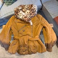Giacca vintage donna con collo di pelliccia