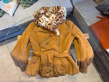 Giacca vintage donna con collo di pelliccia