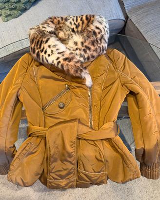 Giacca vintage donna con collo di pelliccia