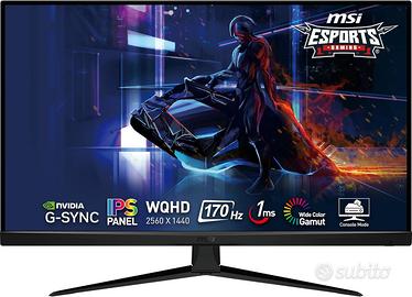 MSI G321Q Monitor Gaming 32" WQHD 170Hz