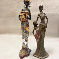 Set 2 statue donne africane