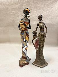 Set 2 statue donne africane