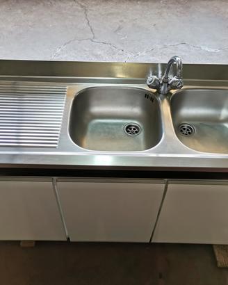 Lavello inox con mobile 