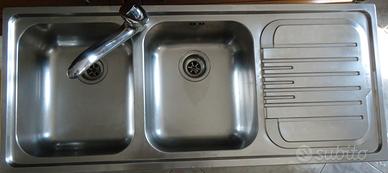 Lavello doppia vasca Franke in acciaio inox. tratt