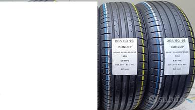 2 GOMME 205 60 16 DUNLOP RIF3843