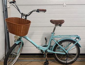 Bicicletta pieghevole “La mia “ color turchese