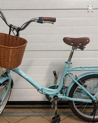 Bicicletta pieghevole “La mia “ color turchese