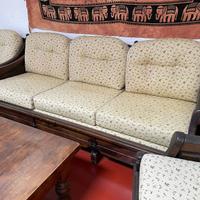 Divano con poltrone in tessuto