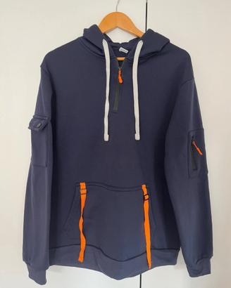 Felpa uomo blu nuova