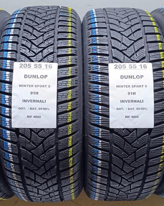 4 GOMME 205 55 16 DUNLOP INV RIF4602