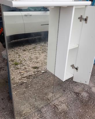 Specchio bagno con pensile armadio