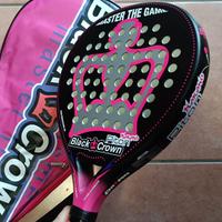 Racchetta padel black crown piton nakano+custodia