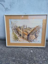 Quadro Acquarello Gianni Bergonzi