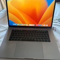 Macbook pro 15,4  2017, I7, 16,500ssd 320 tratt.