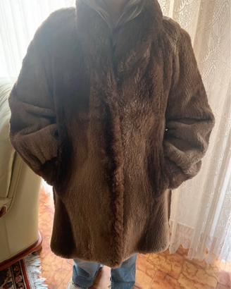 Cappotto donna marrone visone