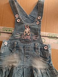 salopette gonna di jeans - Pink Rabbit