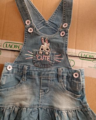 salopette gonna di jeans - Pink Rabbit