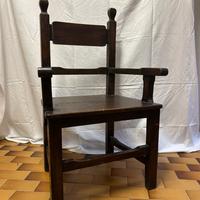 Sedia in legno massello stile rustico / antico