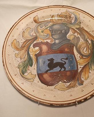 Piatto decorativo araldico d'epoca XIX
secolo