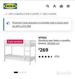 Letto a castello IKEA MIDAL