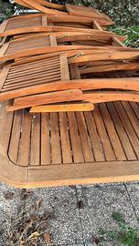 Tavolo con sedie da esterno