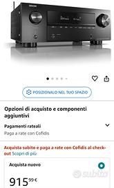 Amplificatore denom 7.1  avr-x2700h audiofili