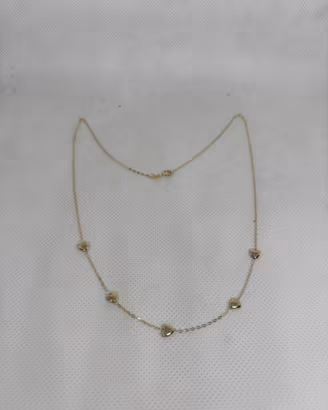 Collana con cuori oro 18 kt