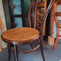 4 Sedie Thonet legno massello e paglia viennese