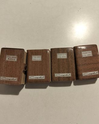 Lotto 4 Mini Dizionari Vintage Capitol anni 60 