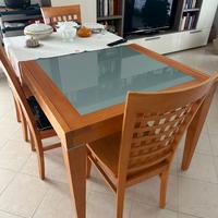 Tavolo legno massello con 6 sedie
