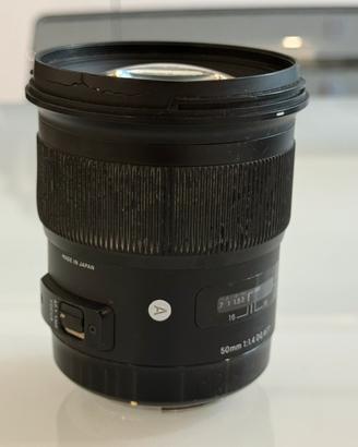 Sigma 50mm f 1.4 attacco fe canon