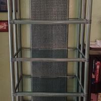 Etagere libreria rattan vintage Italo Gasparucci