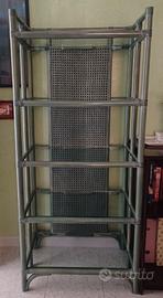 Etagere libreria rattan vintage Italo Gasparucci